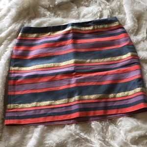J. Crew Striped Business Casual Skirt
